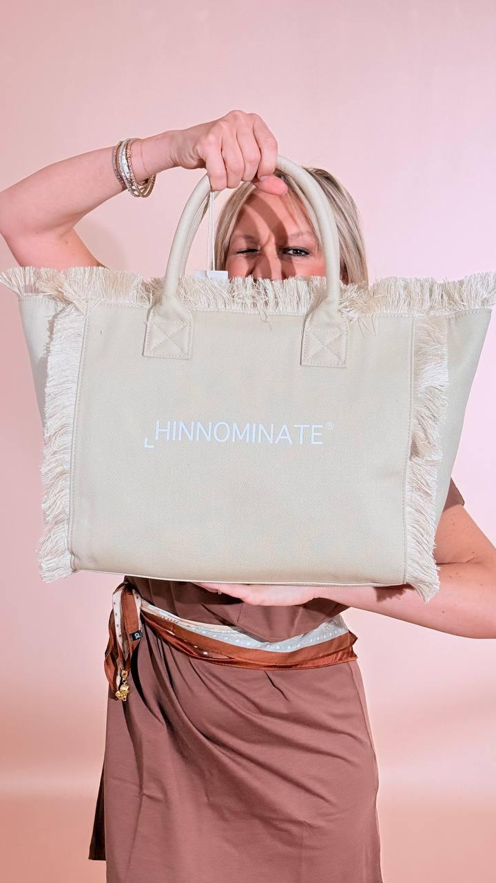 HINNOMINATE Borsa in canvas HMACW00170 SABBIA 