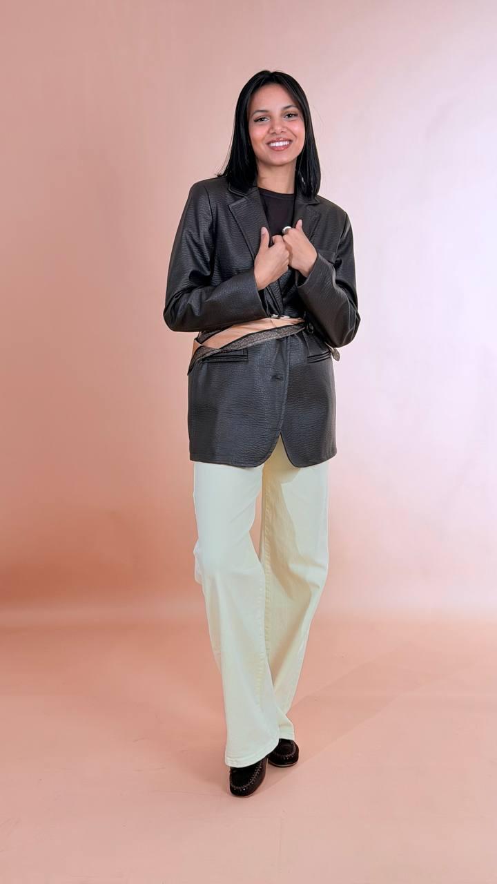 HAVE ONE Blazer eco pelle martellata 75pl 25co + 100pl YMI-Q004 CIOCCOLATO 