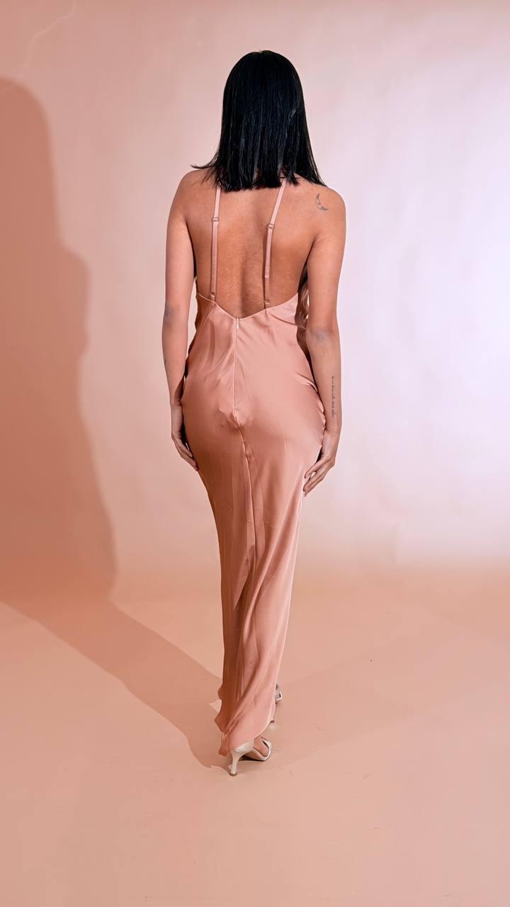 SILENCE Querida dress SLAB018 MOCHA MOUSSE 
