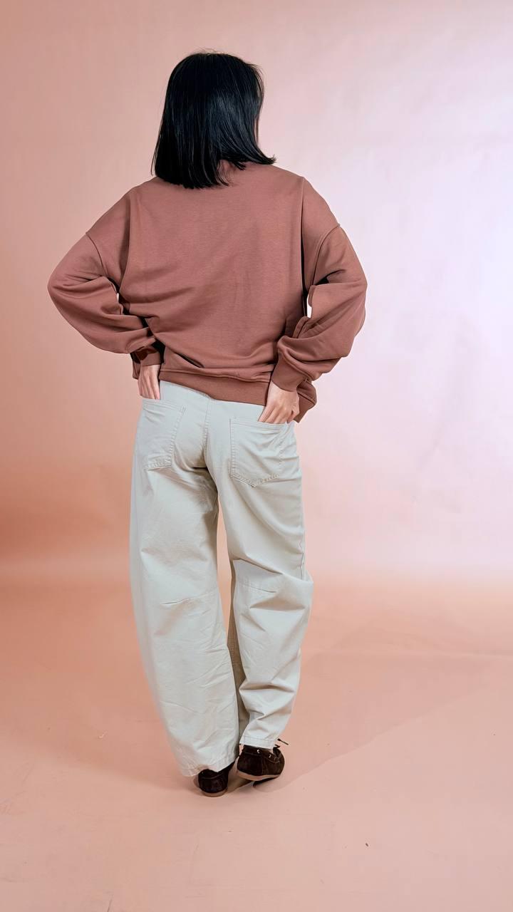 HINNOMINATE Felpa paricollo over HMABW02458 MOKA 