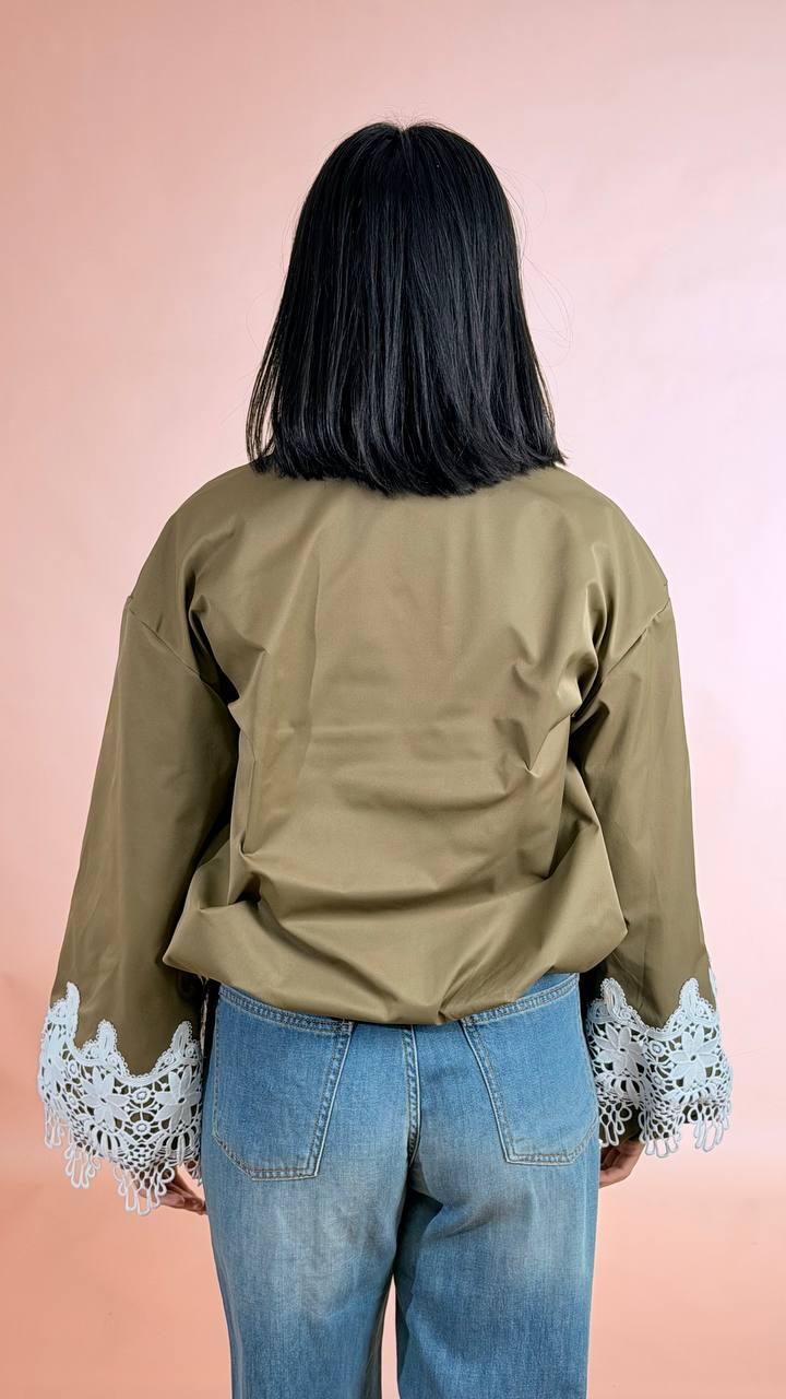 LEVA Bomber pizzo 100vi 100pl G03359 VERDE 