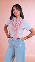 LEVA pashmina stampa S-80887 ROSA 