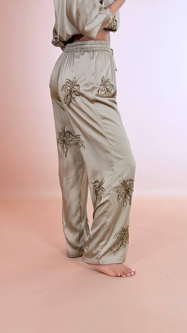 H2O Pantalone raso pietre PASITRA OLIO 