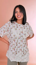 PHILIA LOFT T-shirt fiori pizzo D02E0747 ROSA 