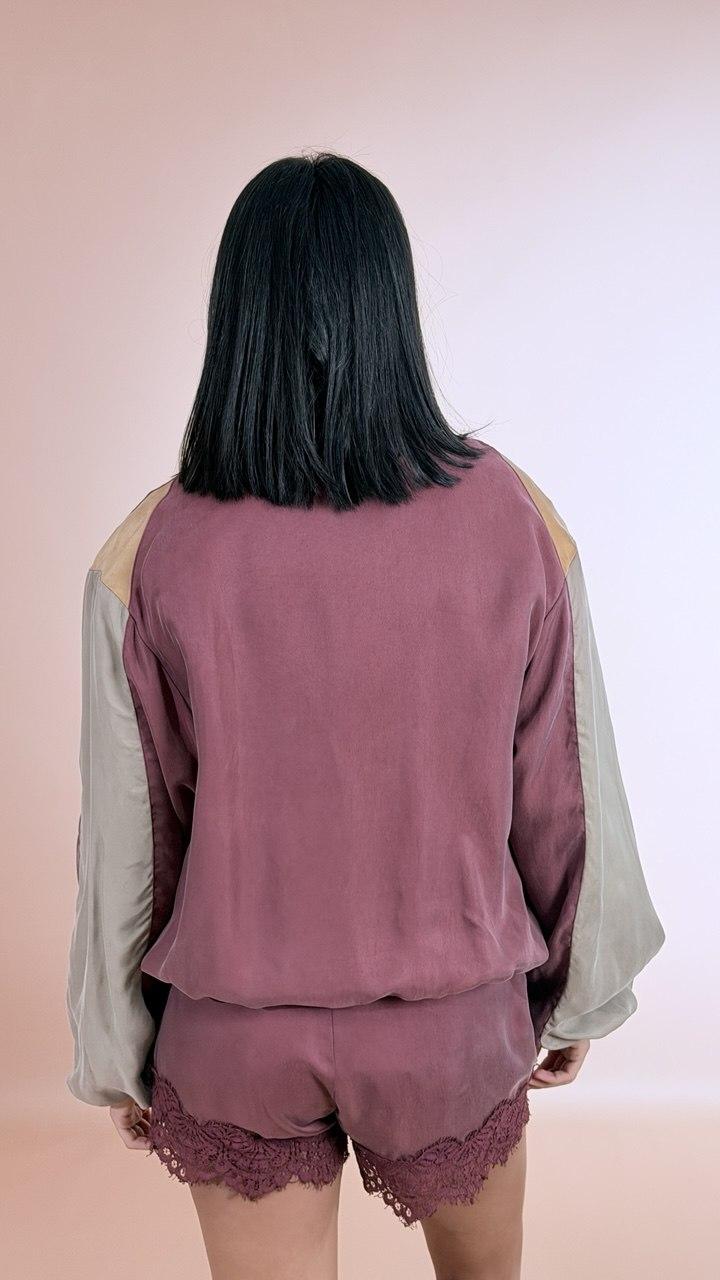 TENSIONE IN Bomber color block 38847 VINO 