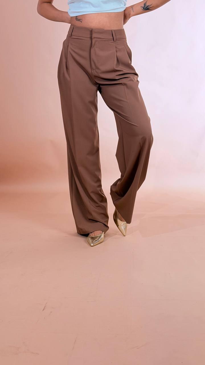 HINNOMINATE Pantalone over con piences HMABW02540 MOKA 