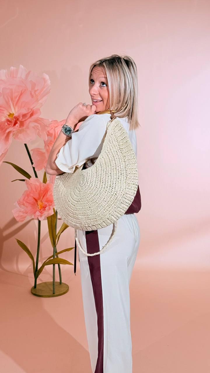 LEVA Borsa con corno oro XY27034 SABBIA 