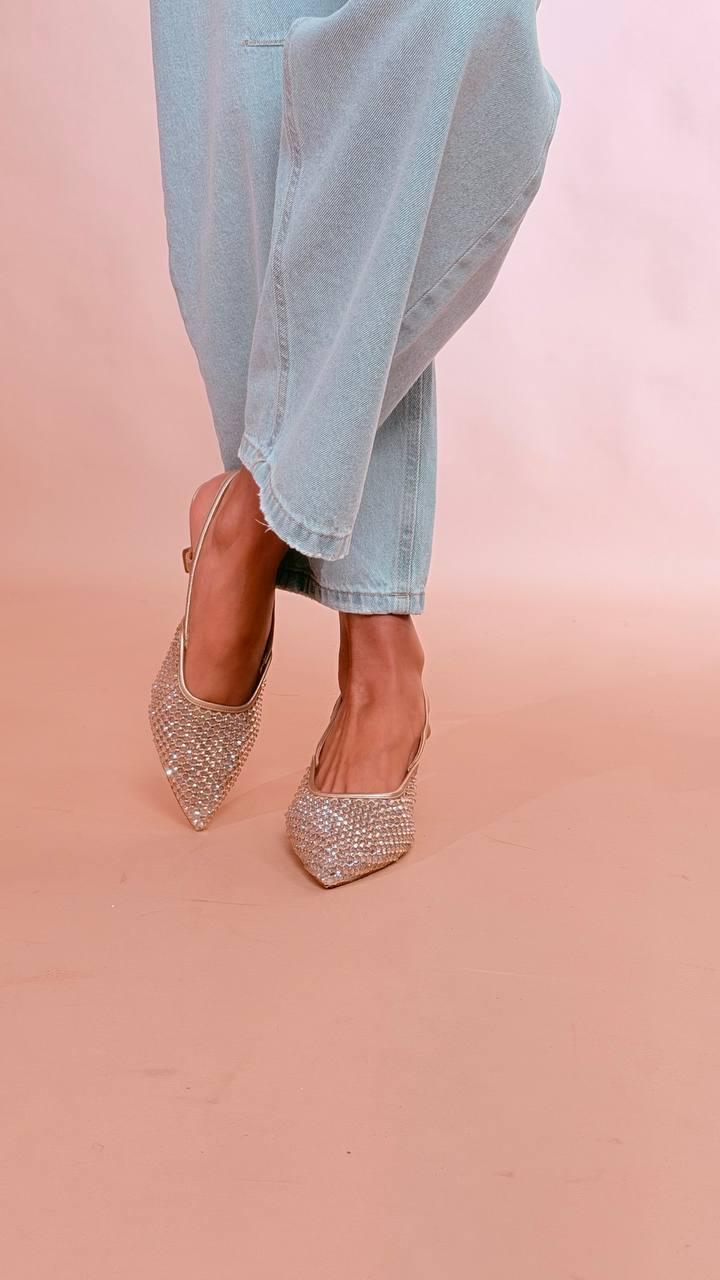 OVYE Décolleté oro con strass GGGD397 ORO 