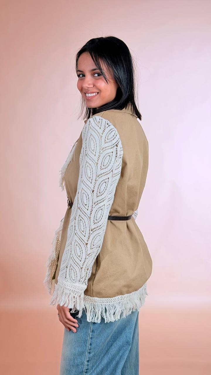 LEVA Sahariana maniche pizzo 254563 BEIGE 