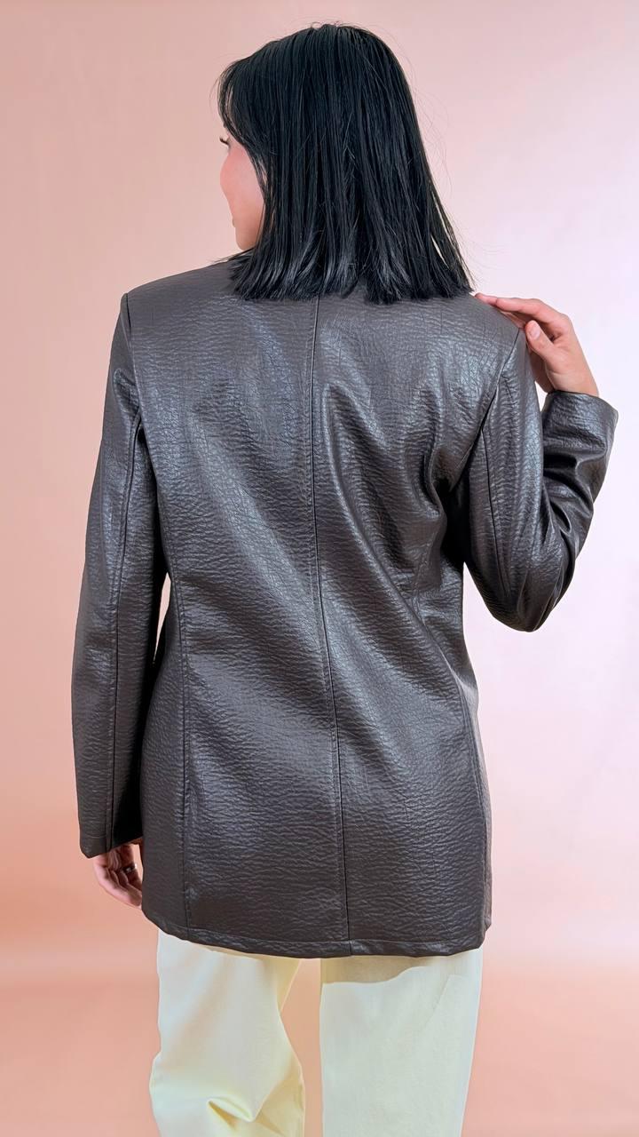 HAVE ONE Blazer eco pelle martellata 75pl 25co + 100pl YMI-Q004 CIOCCOLATO 