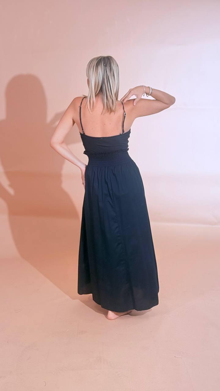LEVA Abito costine lungo COSTINA47427 BLU 