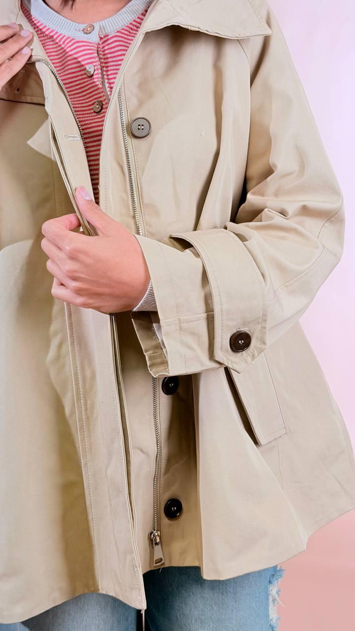 LEVA Trench corto over B651 BEIGE 
