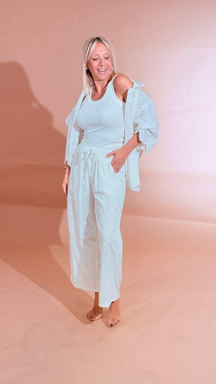LEVA Pantalone linda LINDAP60553 BIANCO 