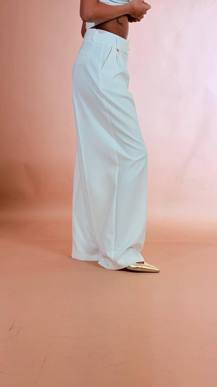 FRACOMINA Pantalone palazzo FR26SV3001W42901 BIANCO 