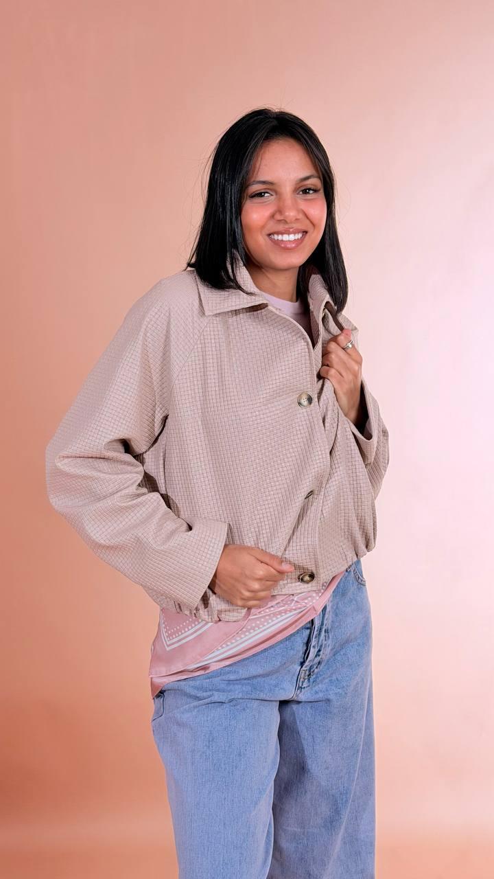 HAVE ONE Bomber intrecciato eco pelle KNO-Q056 ROSA 