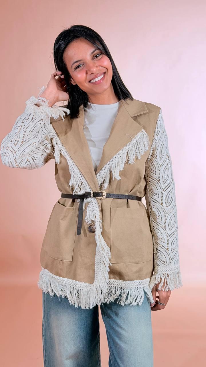 LEVA Sahariana maniche pizzo 254563 BEIGE 