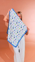 LEVA Foulard fantasia SC004 AZZURRO 