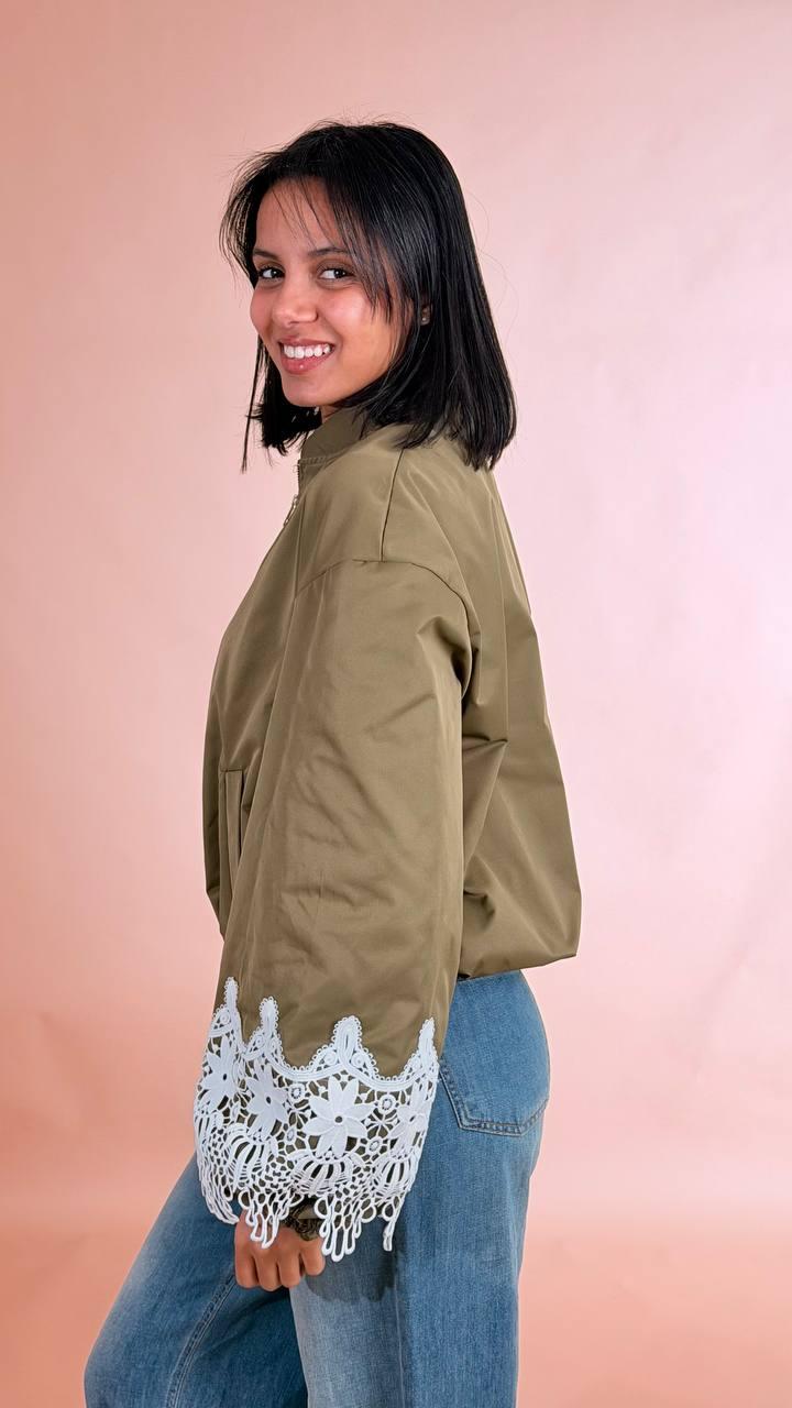 LEVA Bomber pizzo 100vi 100pl G03359 VERDE 