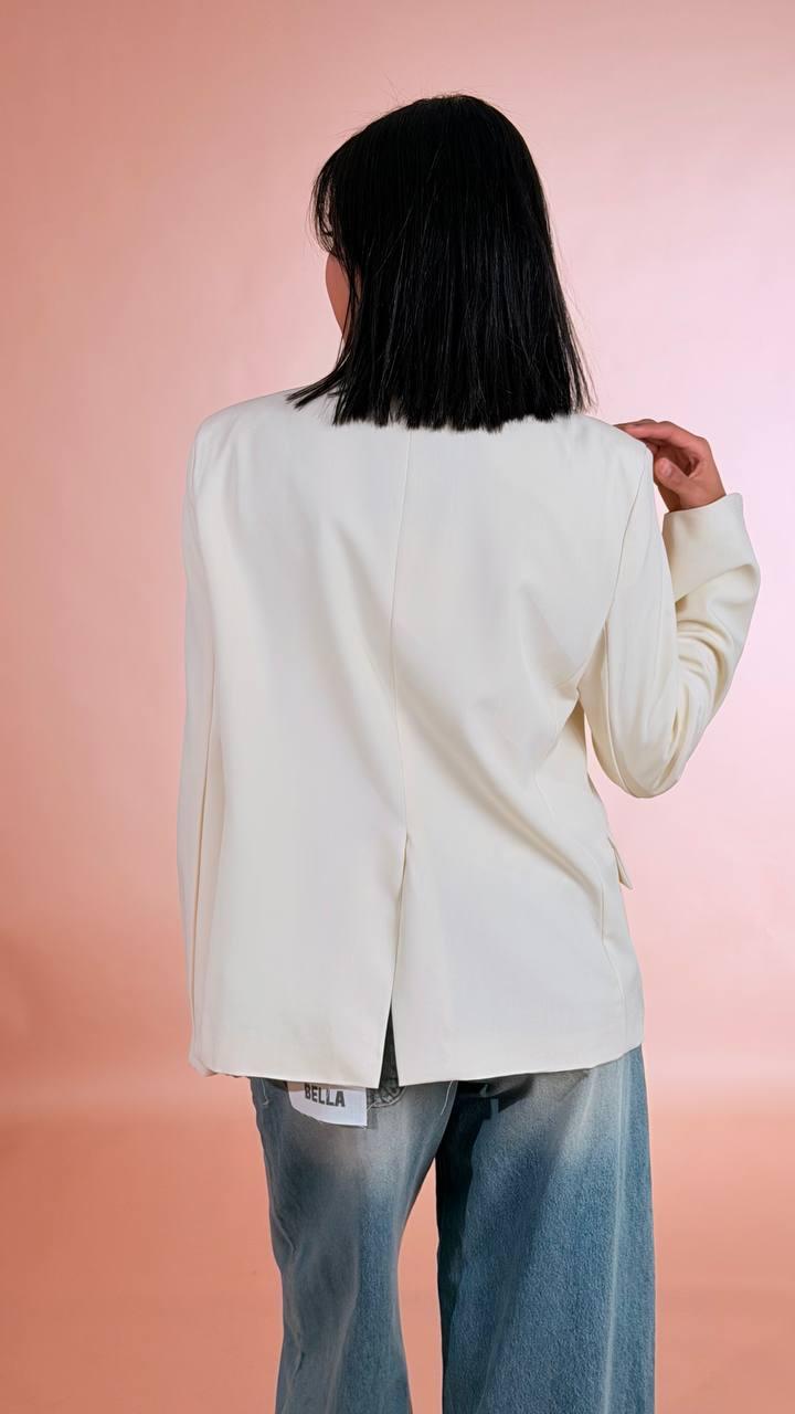 LEVA Blazer filo oro 60vi 40pl G07589 AVORIO 