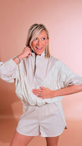 HAVE ONE Bomber pizzo KMA-Q084 SABBIA 