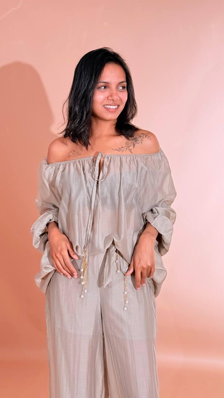 H2O Blusa leggera SCRERA FANGO 