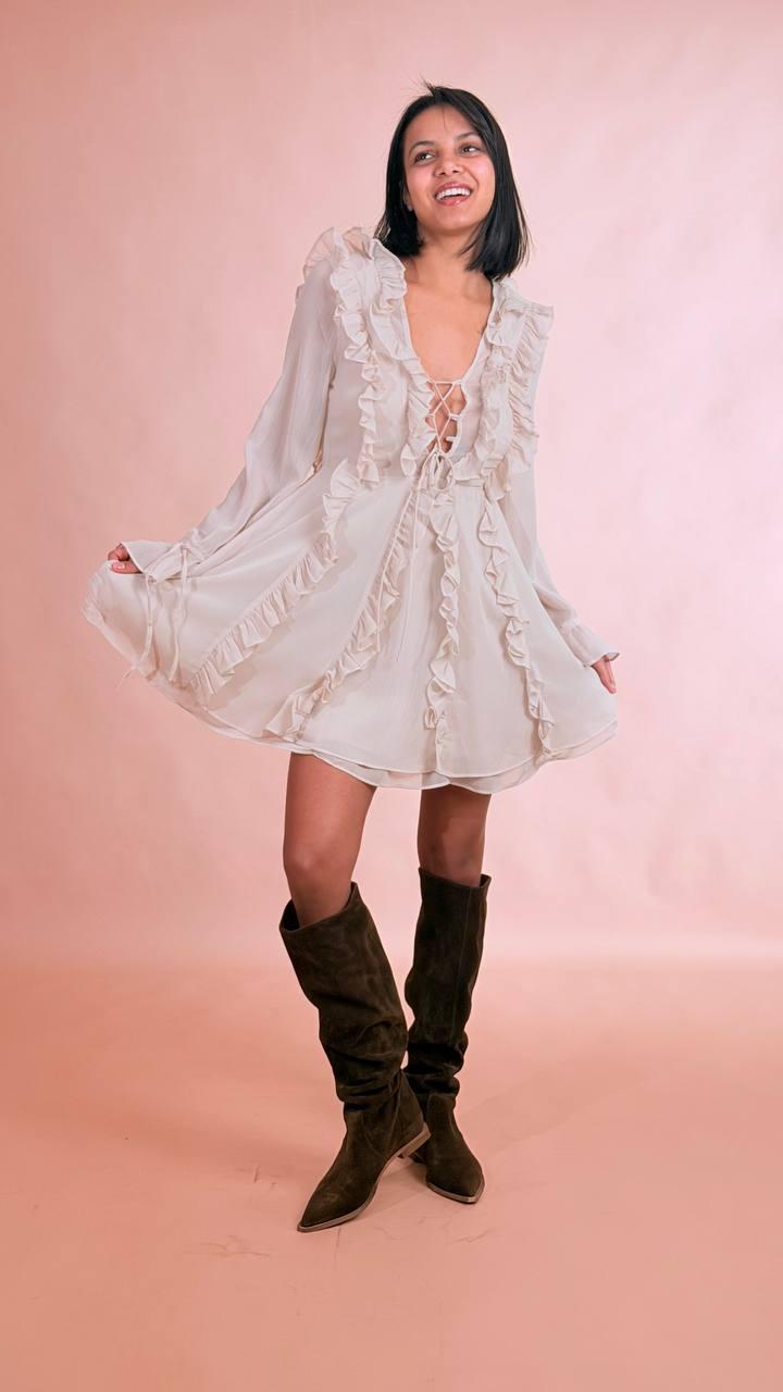 ANNA ROCK Abito rouge intreccio 509304 BEIGE 
