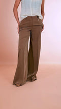 SOUVENIR Pantalone fluido W39S0244/ASIA CIOCCOLATO 