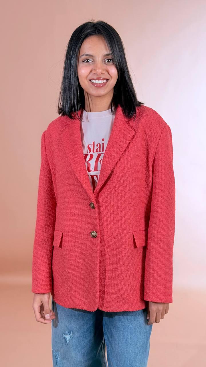 HAVE ONE Blazer over tweed JMN-Q117 CORALLO 