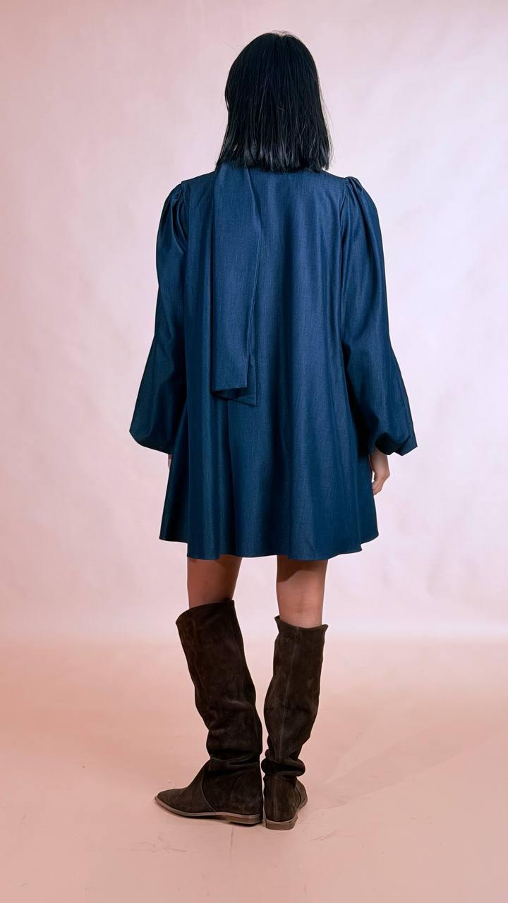 GLAMOROUS Abito fiocco denim AN5532 DENIM 