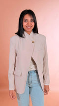 MARYLEY Core jacket con chiusura bottone al collo 26EB175/43BL CIPRIA 