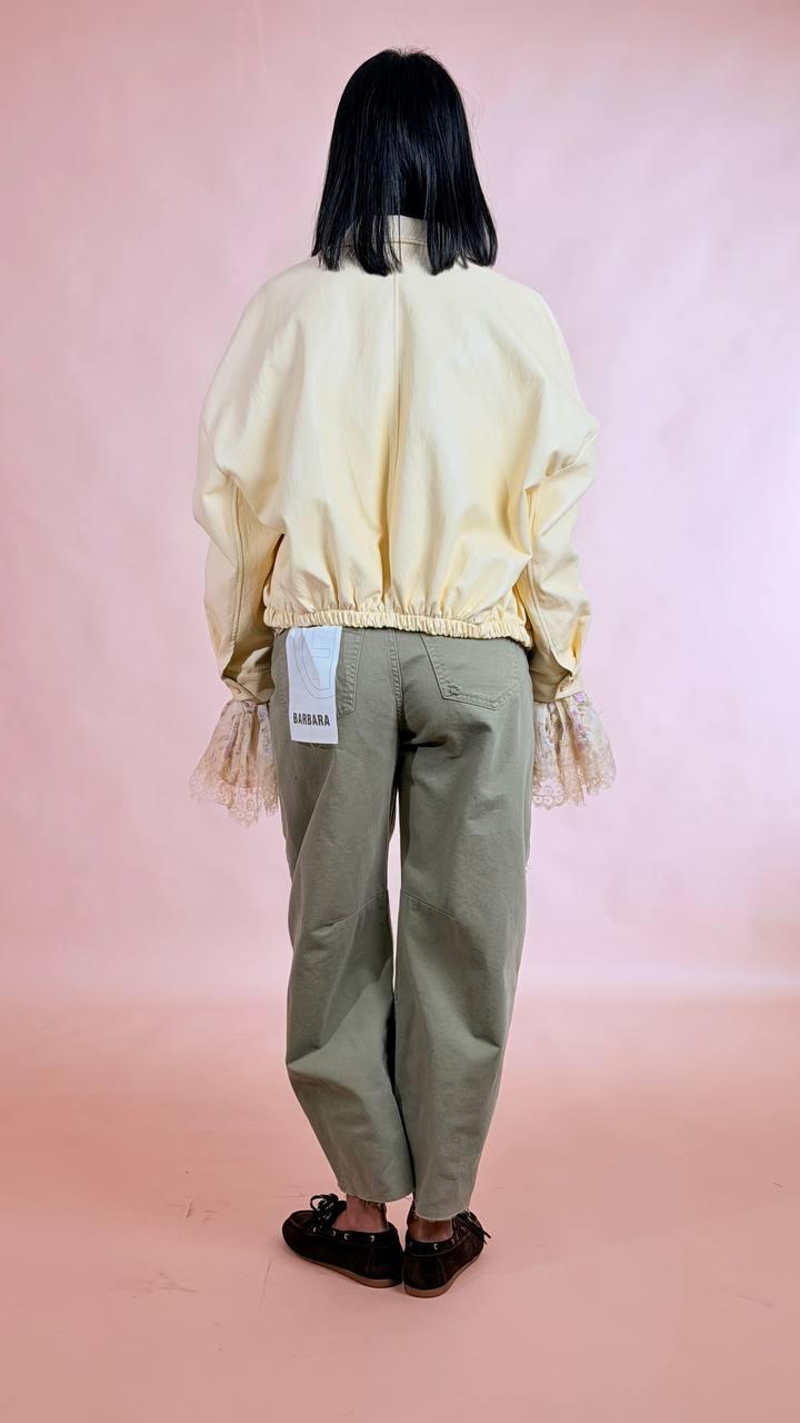 HAVE ONE Bomber ecopelle JJK-Q037 GIALLO 