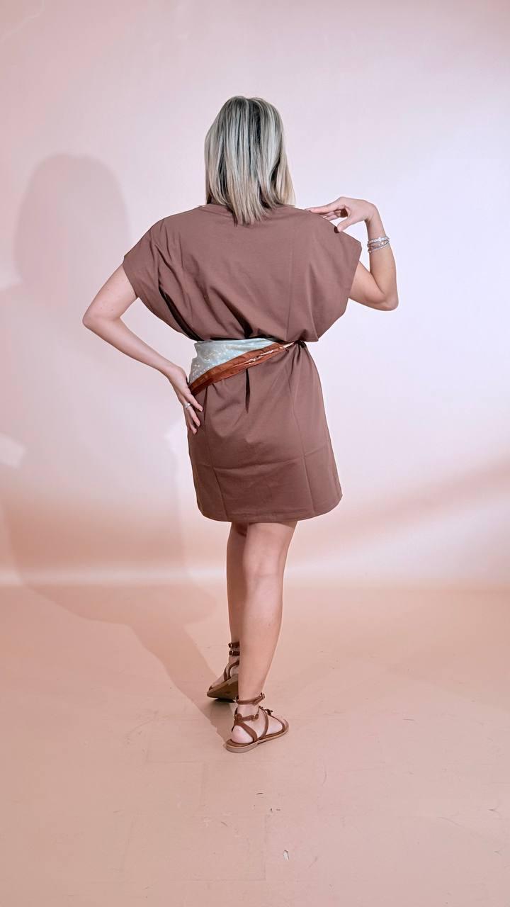 HINNOMINATE Abito maxi maglia HMABW02366 MOKA 