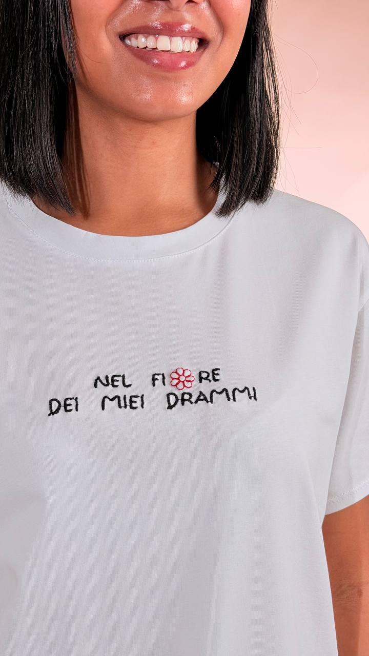 LEVA T-shirt nel fiore dei miei drammi 1003 TF BIANCO 