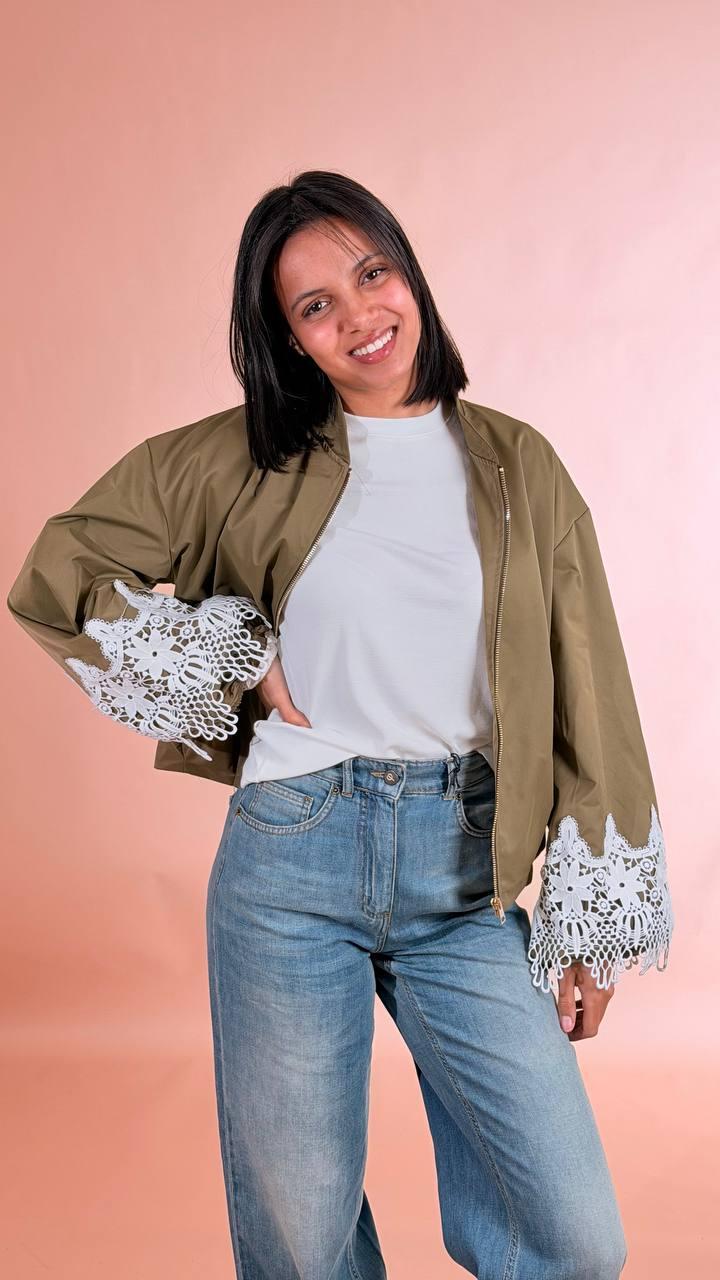 LEVA Bomber pizzo 100vi 100pl G03359 VERDE 