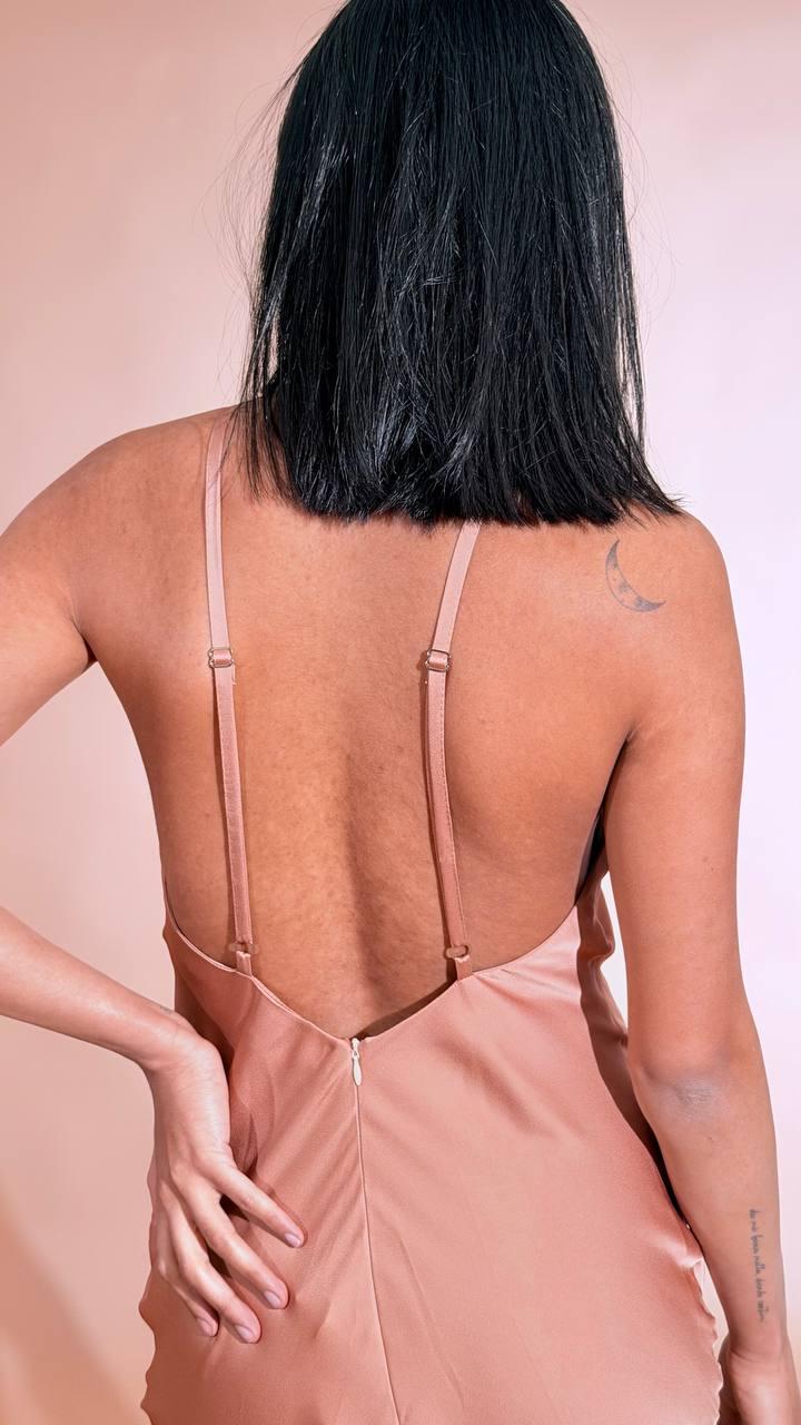 SILENCE Querida dress SLAB018 MOCHA MOUSSE 