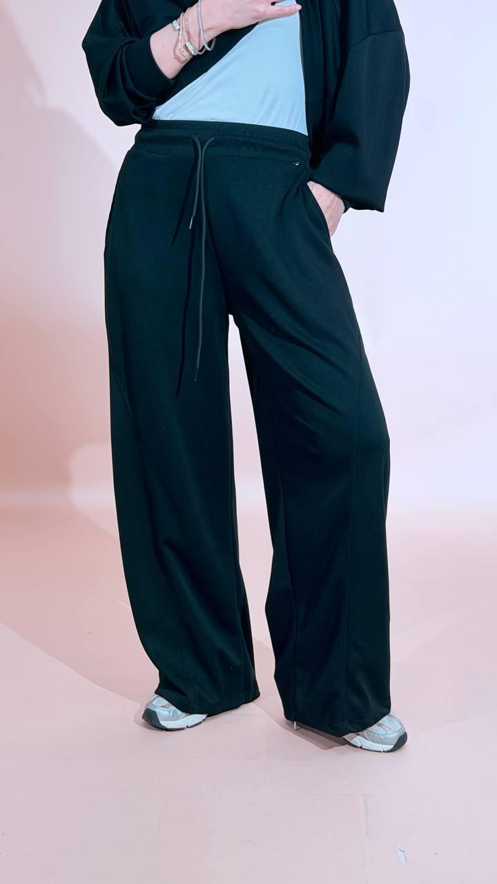 KONTATTO Pantalone tuta balloon SM201C NERO 