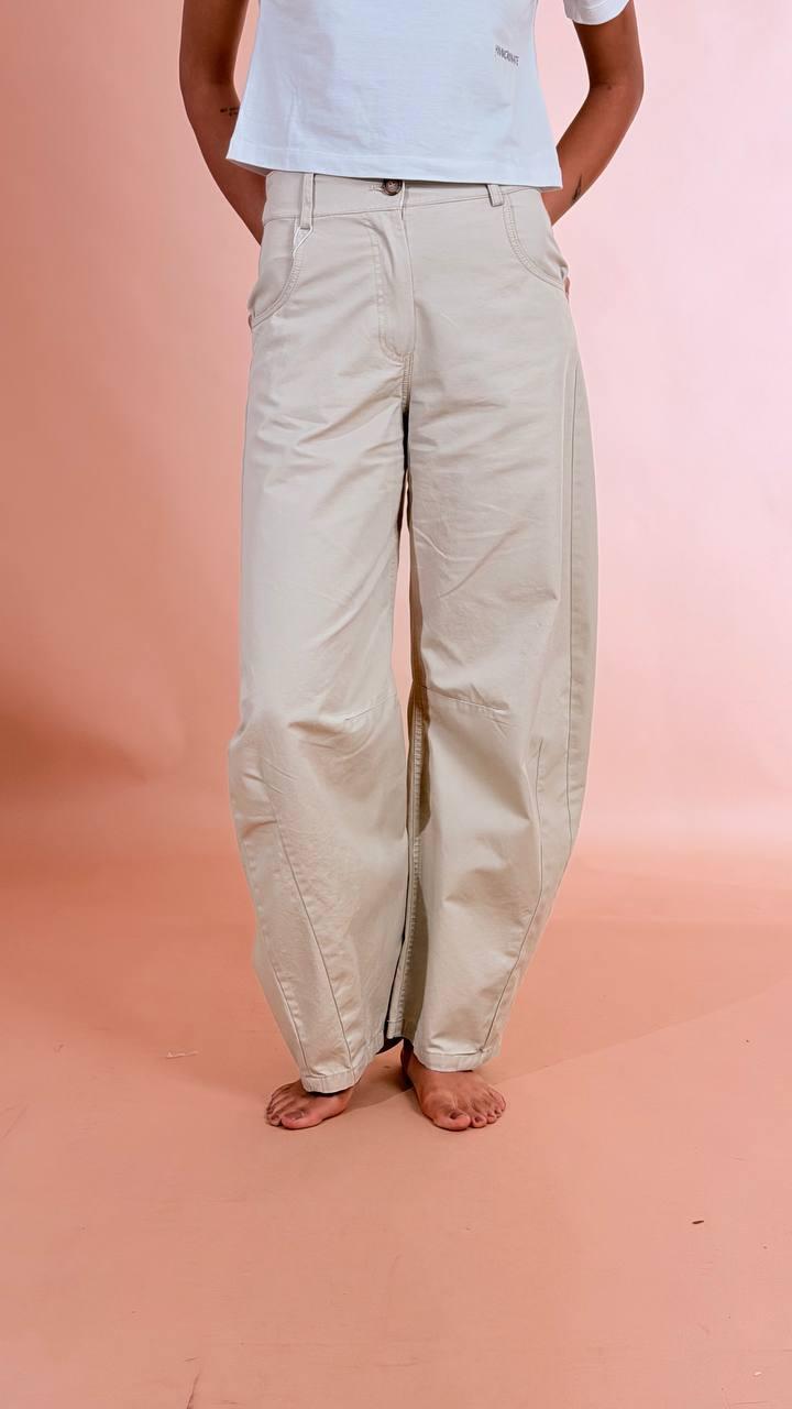 MOTEL Pantalone con elastico S26P183 GHIACCIO 