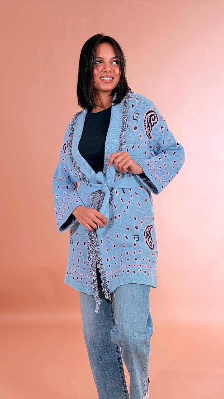LEVA Cardigan bandana 5254110 AZZURRO 