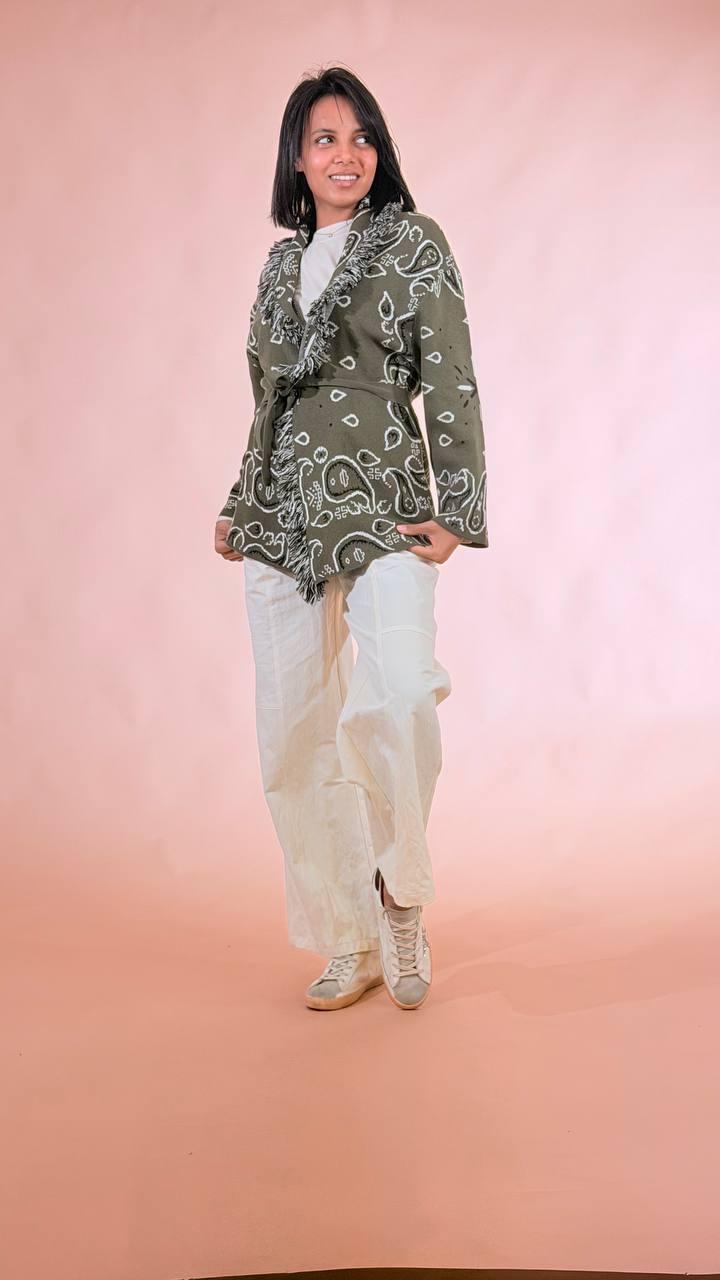 KONTATTO Cardigan bandana 3M1589C KAKI 