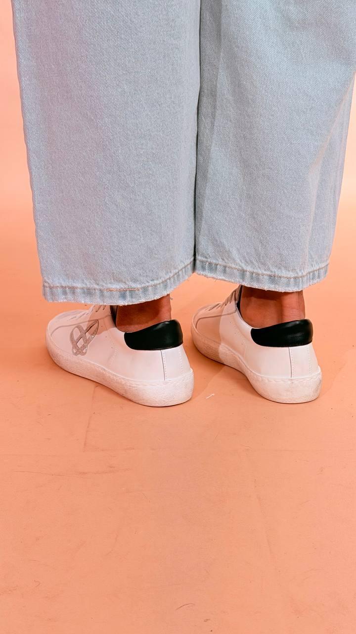 OVYE sneaker bianca nero FE4461CRO BIANCO NERO 