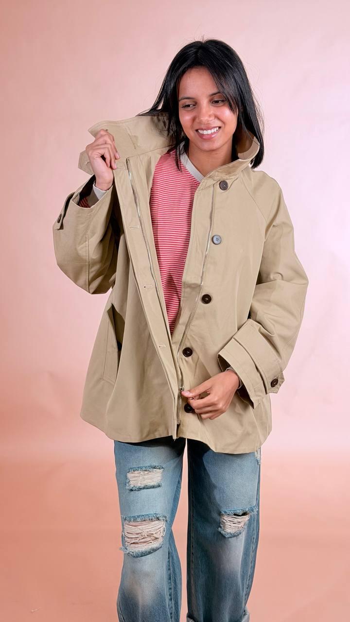 LEVA Trench corto over B651 BEIGE 