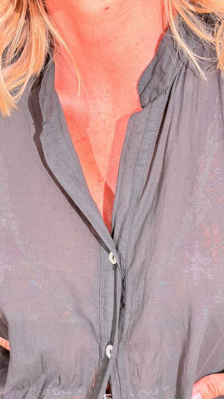 HAVE ONE "must" camicia cotone CFL-Q387 NERO 