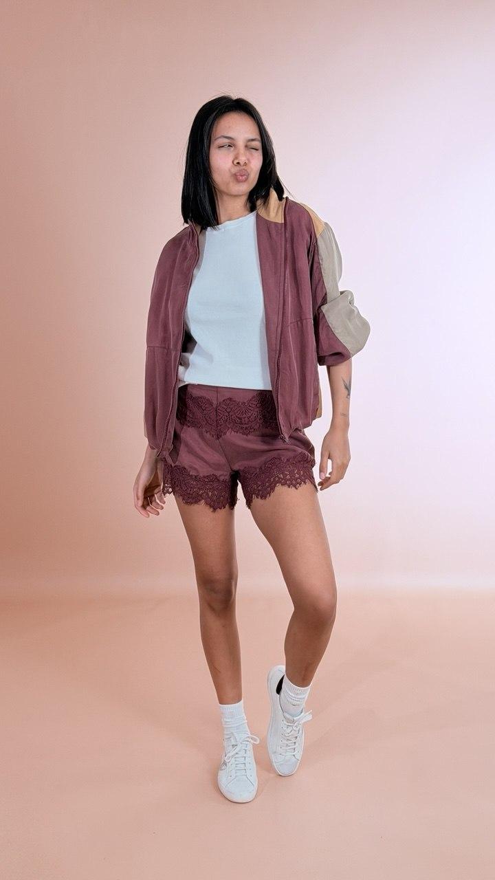 TENSIONE IN Bomber color block 38847 VINO 