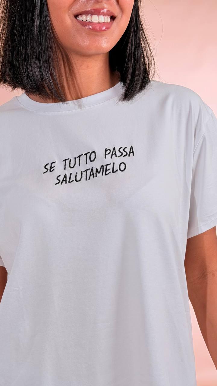 LEVA T-shirt se tutto passa salutamelo 100T F1 BIANCO 