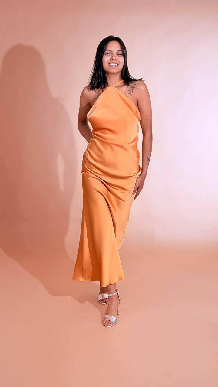 SILENCE Querida dress SLAB018 APRICOT 