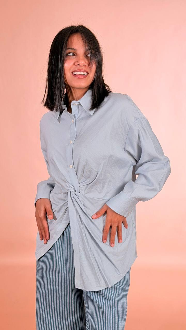 ELLEH Camicia nodo SS260055 CELESTE 