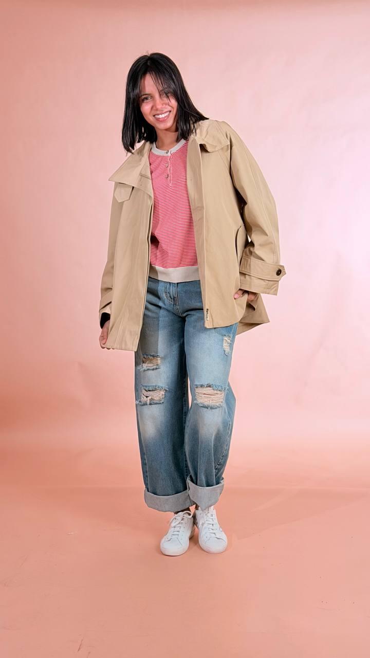LEVA Trench corto over B651 BEIGE 