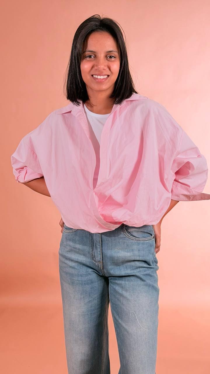LEVA Camicia palloncino CHF8683 ROSA 