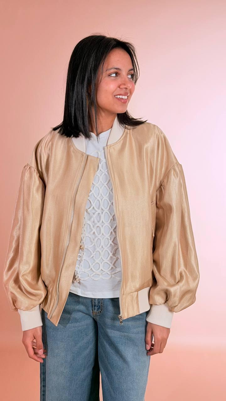 HAVE ONE Bomber laminato KVS-Q025 ORO 