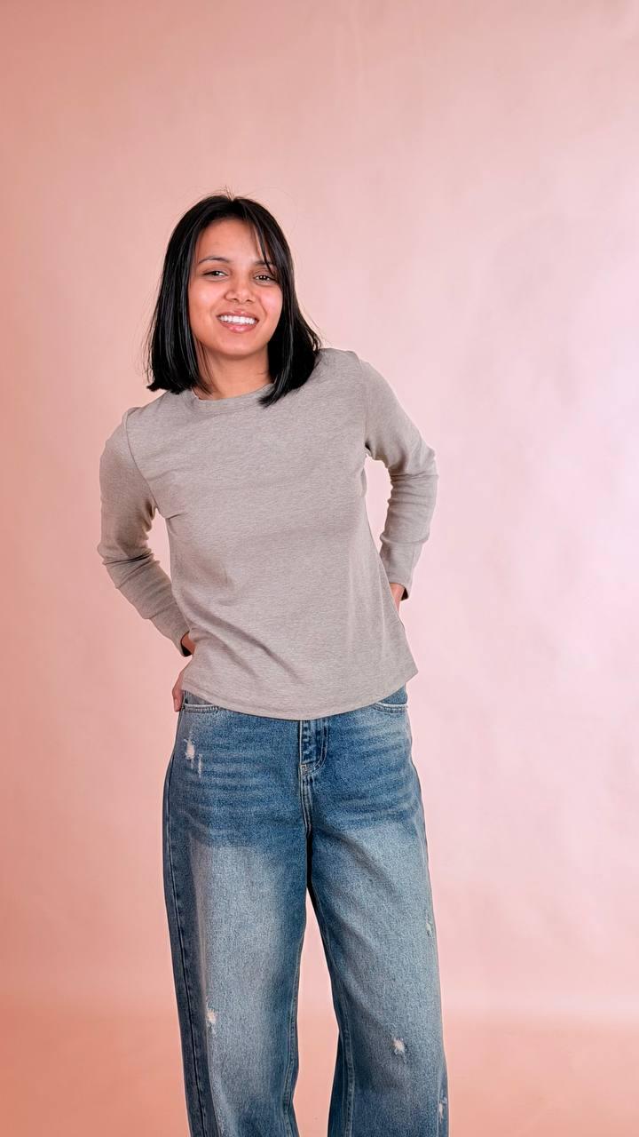 LEVA T-shirt manica lunga AL1362 TAUPE 